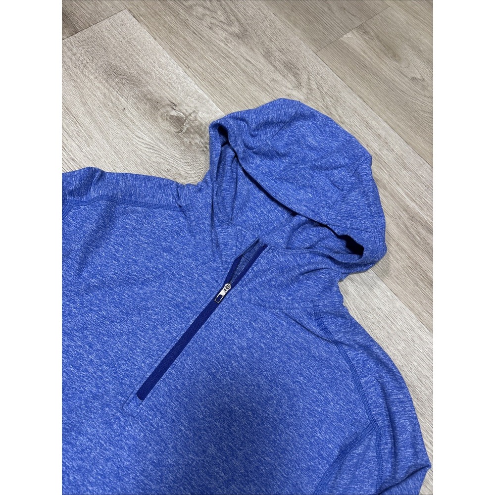 Lululemon Metal Vent Tech Hoodie Men Medium Blue 1/4 Zip Pullover Lightweight
